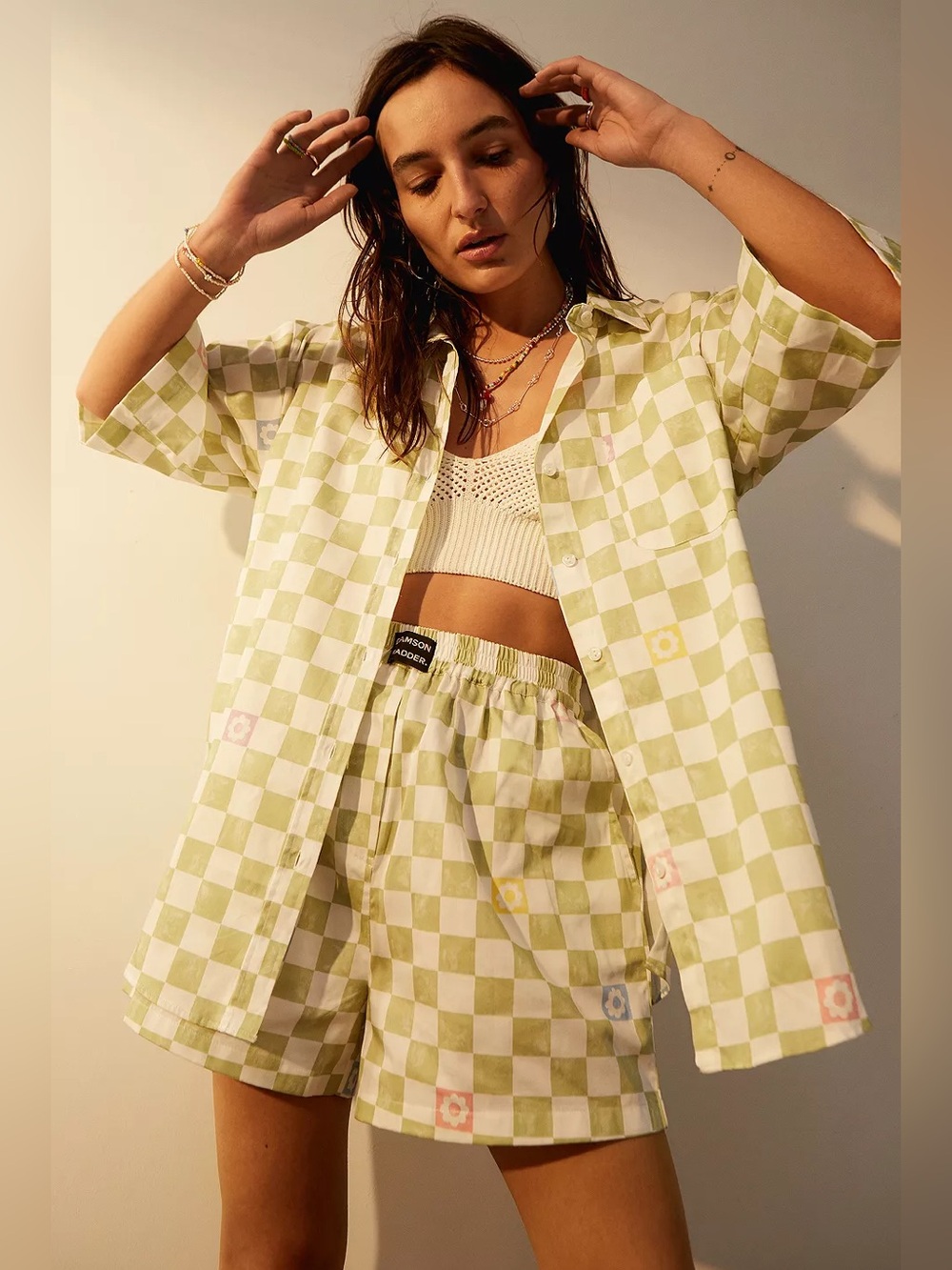 DAMSON MADDER‎ Checkerboard Button-Down Shirt - 100% Organic Cotton